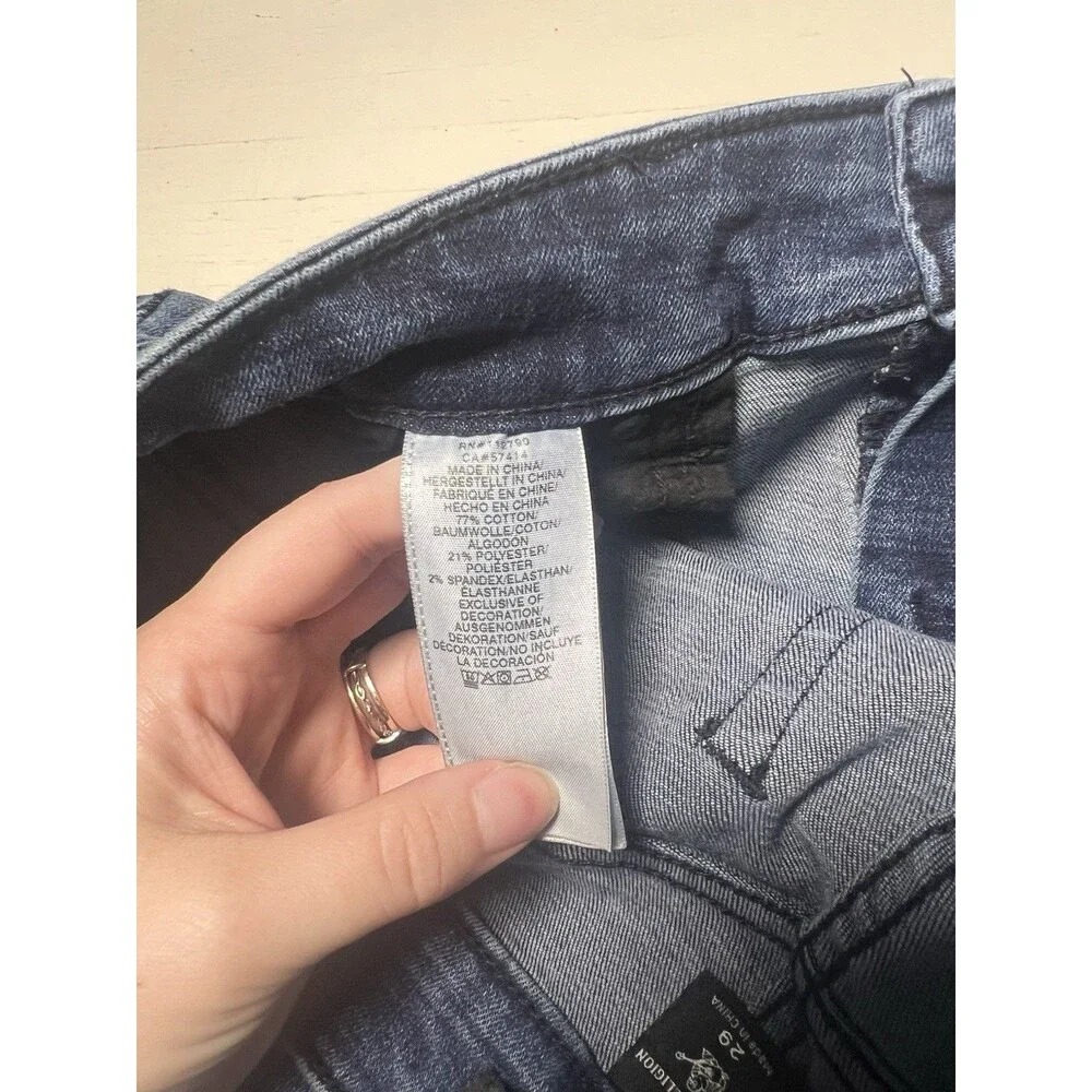 True Religion‎ Becca Mid Rise Bootcut Jeans Dark Wash Blue Size 29 205058B